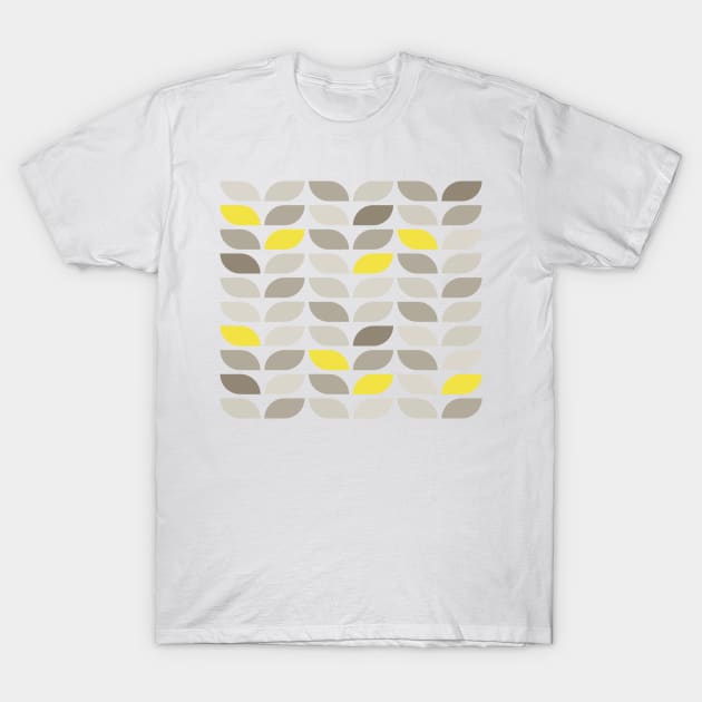 Geometric Pattern: Leaf: Winter T-Shirt by Red Wolf